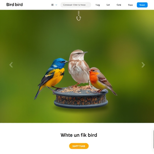 Assorted UK bird feed on webpage
