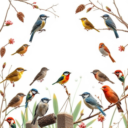 Assorted UK bird feed on webpage