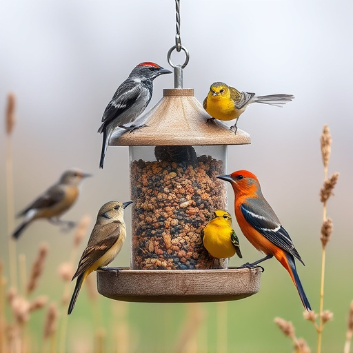 Assorted UK bird feed on webpage