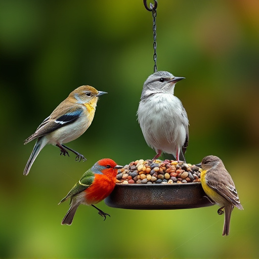 Assorted UK bird feed on webpage