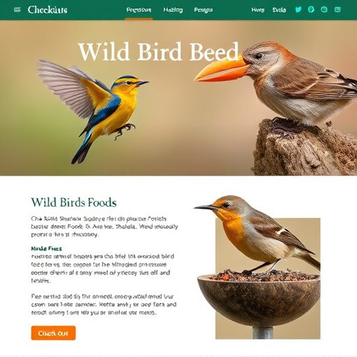 Checkout page for wild bird food