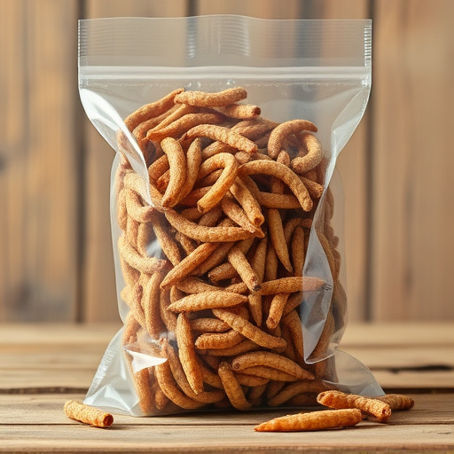 Clear bag of dried mealworms UK