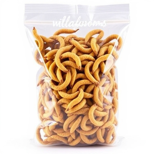 Clear bag of dried mealworms UK