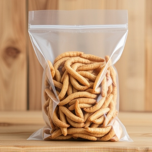 Clear bag of dried mealworms UK