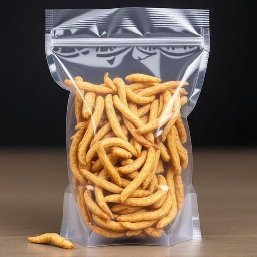 Clear bag of dried mealworms UK
