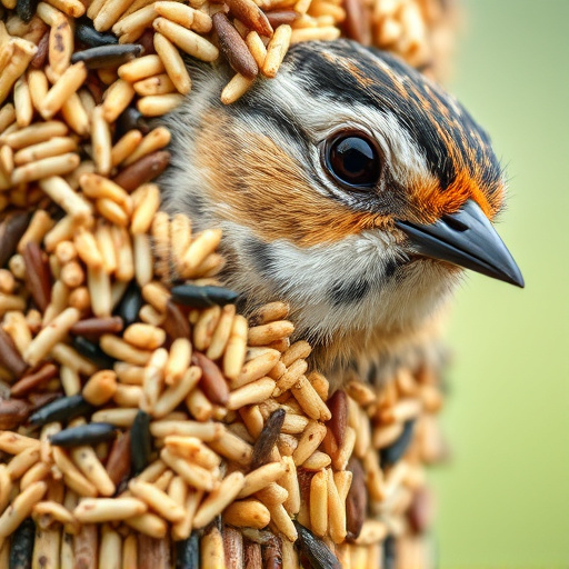 Close-up of bird seed texture UK