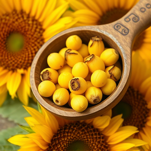 Close-up of sunflower hearts in scoop