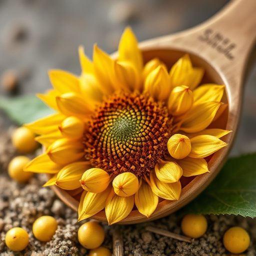 Close-up of sunflower hearts in scoop