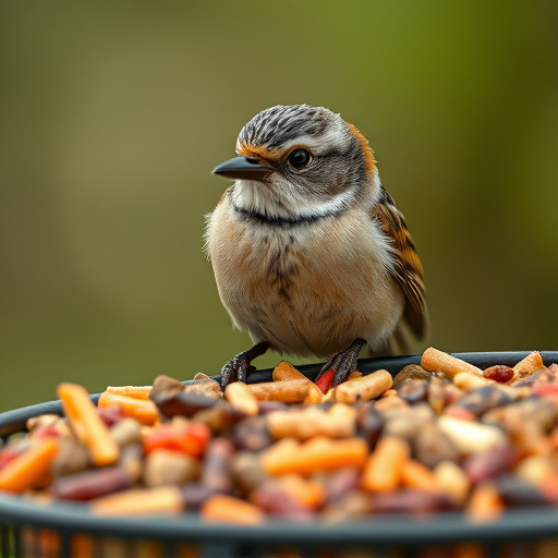 Close-up of wild bird food selection