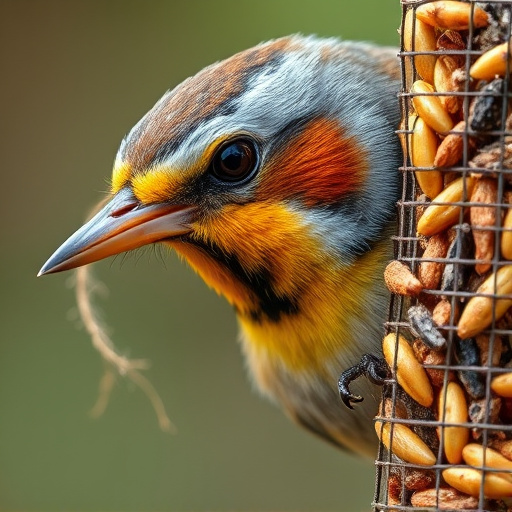 Close-up of wild bird food selection
