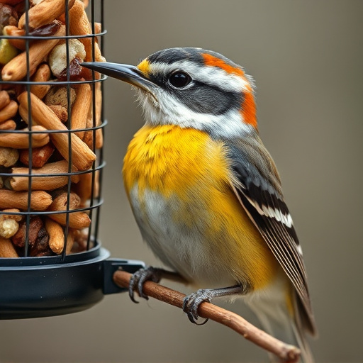 Close-up of wild bird food selection