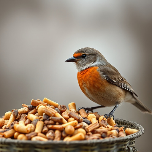 Close-up of wild bird food selection