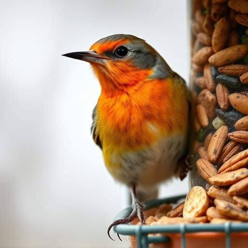 Close-up of wild bird food selection