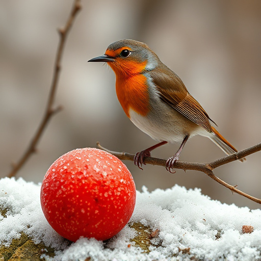 Fat balls placed near robin perch