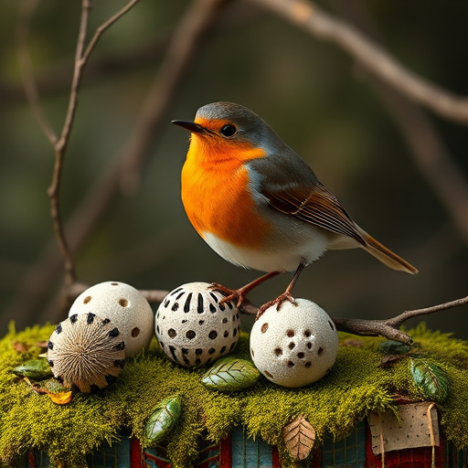 Fat balls placed near robin perch