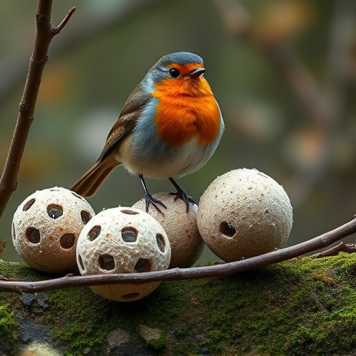 Fat balls placed near robin perch