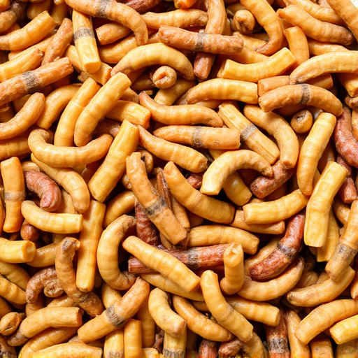 Mixed bird feed with added mealworms