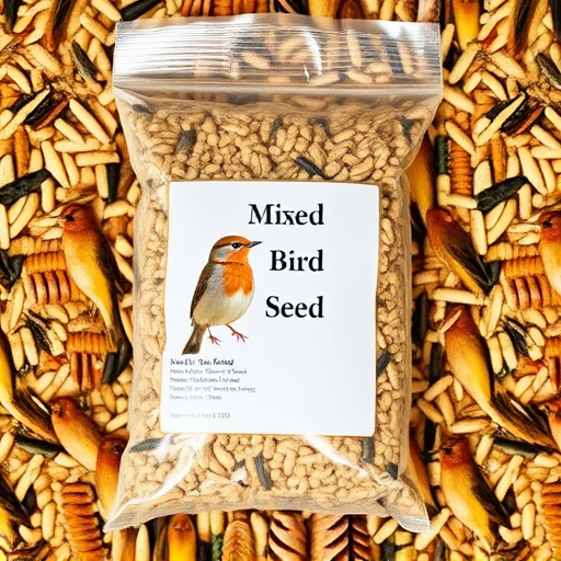 Mixed wild bird seed in UK packaging