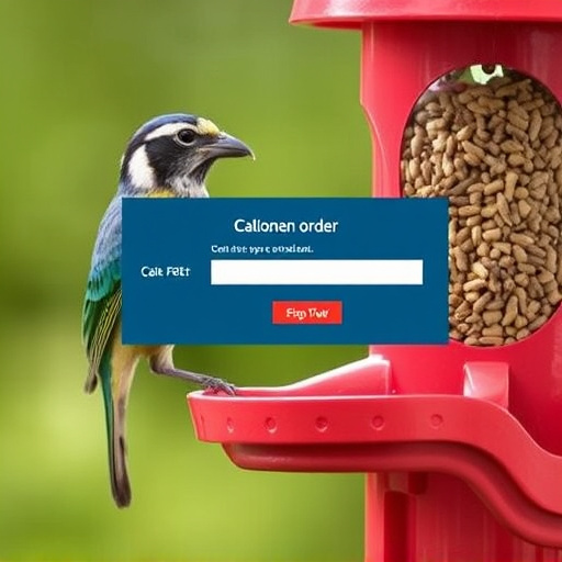 Online order confirmation for bird feed