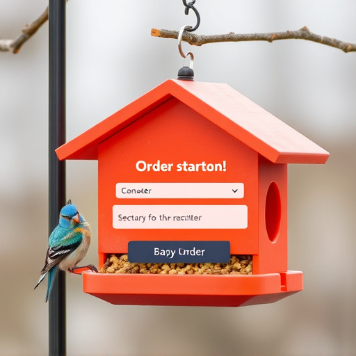 Online order confirmation for bird feed
