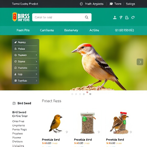 Online store bird seed product page