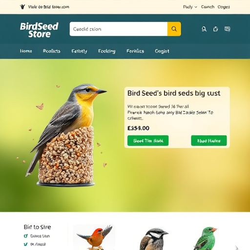 Online store bird seed product page