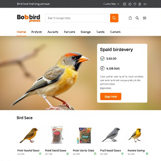 Online store bird seed product page