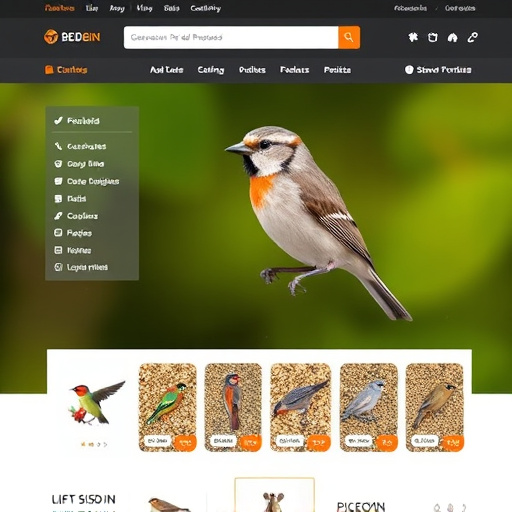 Online store bird seed product page