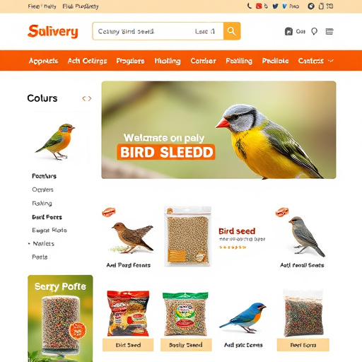 Online store bird seed product page