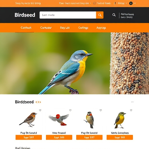 Online store bird seed product page