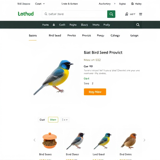 Online store bird seed product page