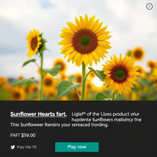 Product page showing sunflower hearts deal