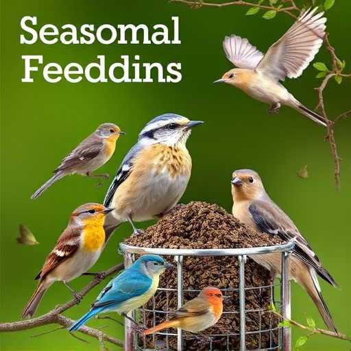 Seasonal bird feeding guide with UK birds