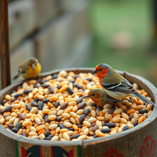 Selection of fine seeds for songbirds