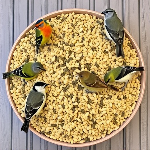 Selection of fine seeds for songbirds