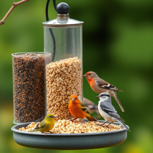Variety of bird feed on website