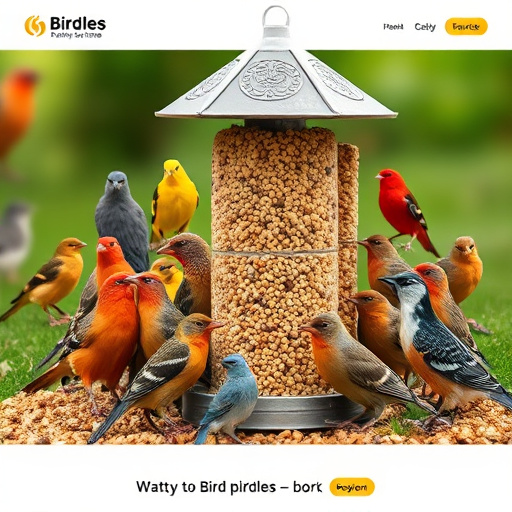 Variety of bird feed on website