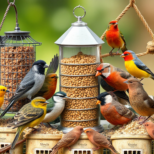Variety of bird feed on website