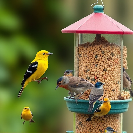 Variety of bird feed on website