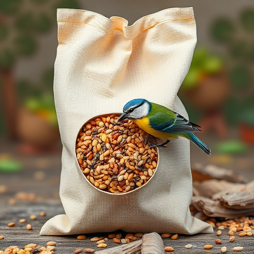 Wild bird seed in eco-friendly bag