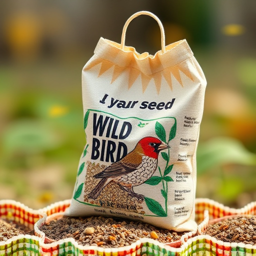 Wild bird seed in eco-friendly bag