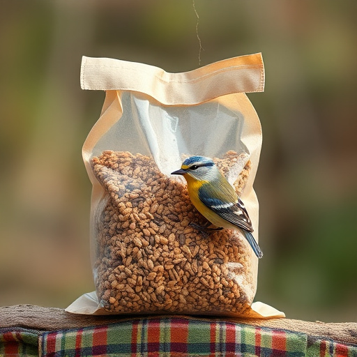 Wild bird seed in eco-friendly bag