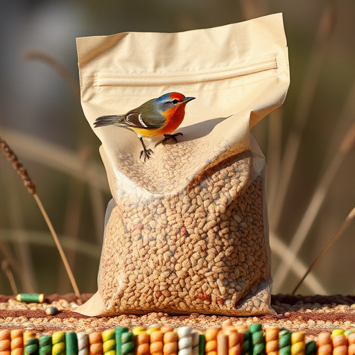 Wild bird seed in eco-friendly bag