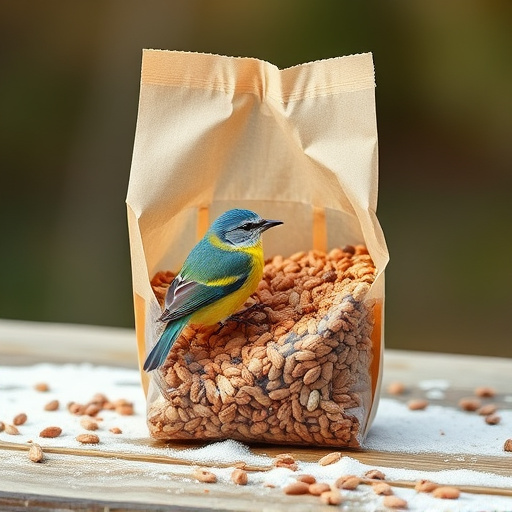 Wild bird seed in eco-friendly bag