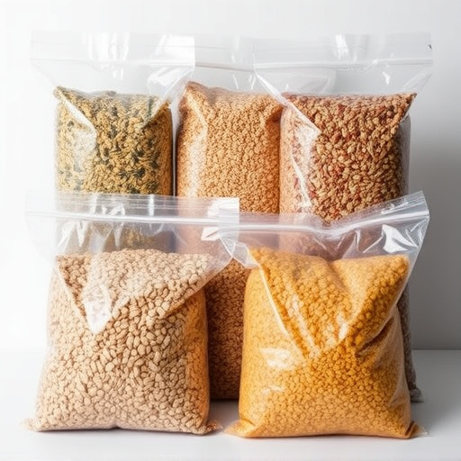 Bags of mixed bird seed varieties