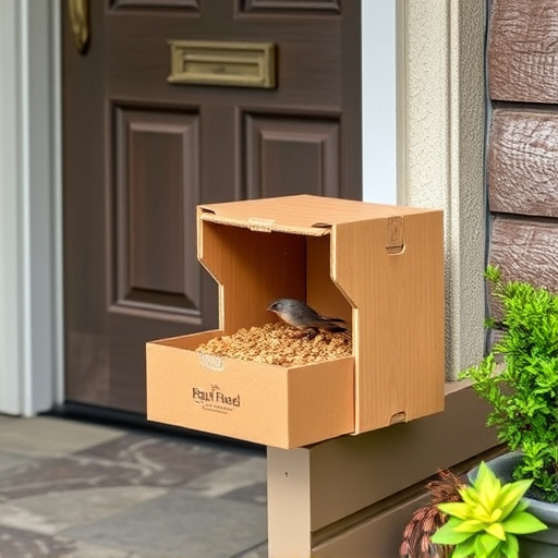 Bird food box left at front door
