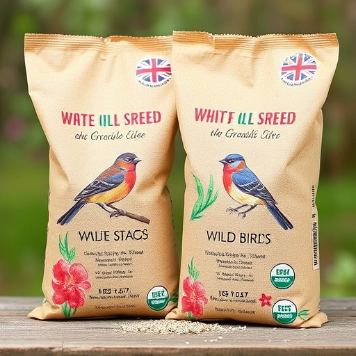 Branded UK wild bird seed bags