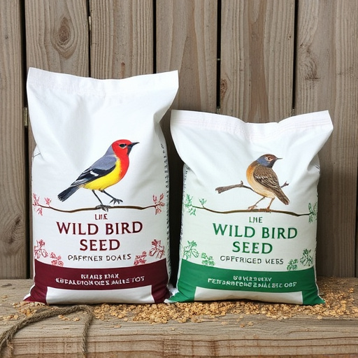 Branded UK wild bird seed bags