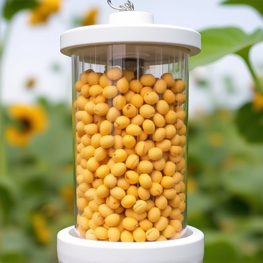 Clean sunflower hearts in seed dispenser