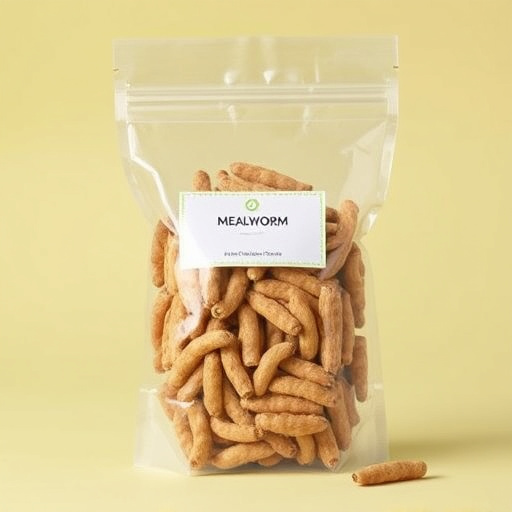 Clear bag of dried mealworms UK